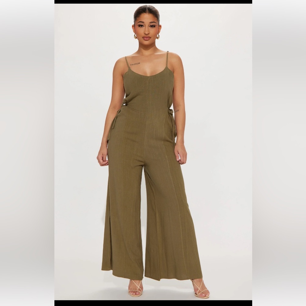 Fashion Nova Lillian Linen Jumpsuit